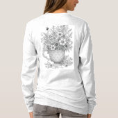 Wildflowers in Patterned Teacup T-shirt (Achterkant)