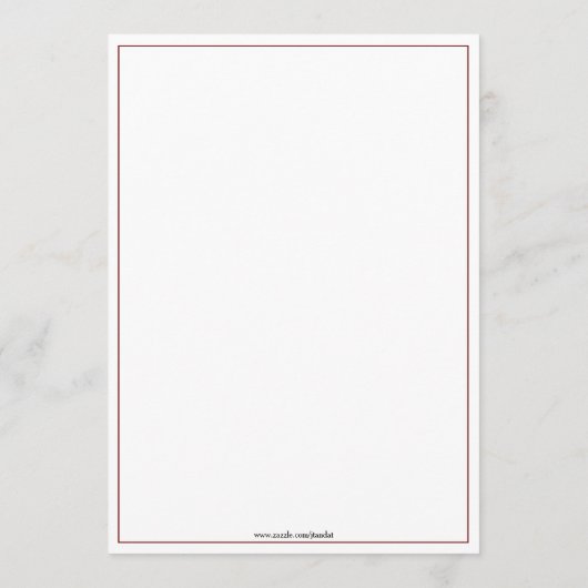 Wildflowers in Primary Colors Menu Kaart (Achterkant)