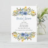 Wildflowers in Primary Colors Vrijgezellenfeest Ui Kaart (Staand voorkant)