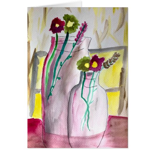 Wildflowers in vase abstract art (Voorkant)