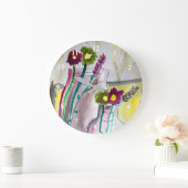 Wildflowers in vase abstract art grote klok (Huis)