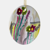 Wildflowers in vase abstract art keramisch ornament (Rechts)