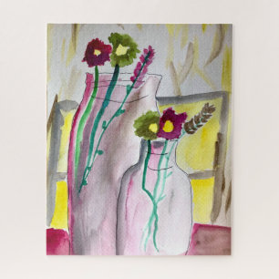 Wildflowers in vase abstract art legpuzzel