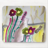 Wildflowers in vase abstract art muismat (Voorkant)