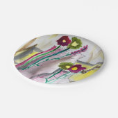 Wildflowers in vase abstract art papieren bordje (Gekanteld)