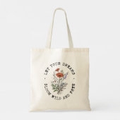  Wildflowers Inspirerend Floral Quote Tote Bag (Achterkant)