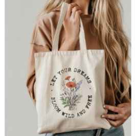  Wildflowers Inspirerend Floral Quote Tote Bag