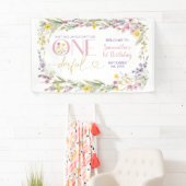 Wildflowers Is ze niet prachtig 1e verjaardag groo Spandoek (Insitu)