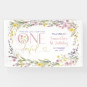 Wildflowers Is ze niet prachtig 1e verjaardag groo Spandoek (Horizontaal)