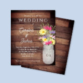 Wildflowers Jar Spring Garden Wedding Invitation