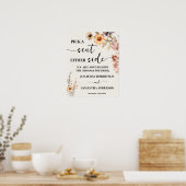 Wildflowers kiezen zitplaats aan weerszijden huwel poster (Keuken)