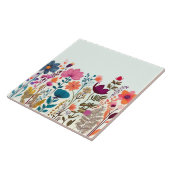 Wildflowers - kleurrijke bloemen tegeltje (Zijkant)