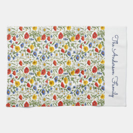 Wildflowers Kleurrijke  theedoek