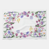 Wildflowers Kleurrijke Vrolijke Tuinbloemen Theedoek (Horizontaal)
