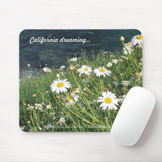 Wildflowers, La Jolla Cove, Californië Muismat (Met muis)