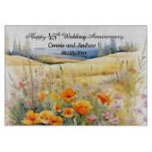 Wildflowers Landschap 45e bruiloft Jubileum Snijplank (Voorkant)