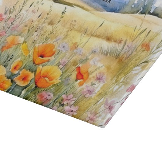 Wildflowers Landschap 45e bruiloft Jubileum Snijplank (Hoek)