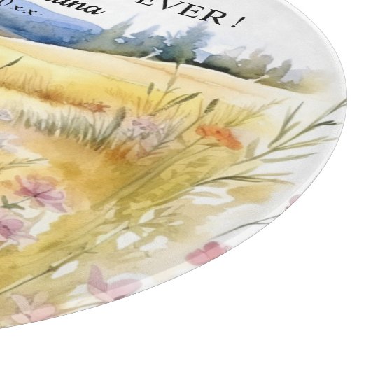 Wildflowers Landschap Beste Chef Ooit Gift Snijplank (Hoek)