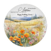 Wildflowers Landschap Verjaardagscadeau Snijplank (Voorkant)