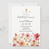 Wildflowers Lente Eerste Communie Kaart (Voorkant)