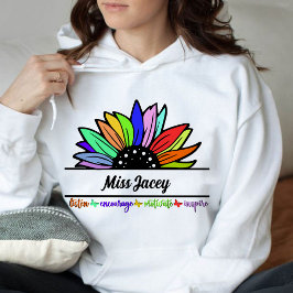 Wildflowers Leraren Waardering, aangepaste leraar Hoodie