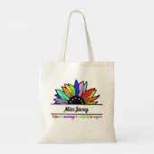Wildflowers Leraren Waardering, aangepaste leraar Tote Bag (Achterkant)