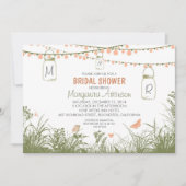 Wildflowers, Lights & Mason Jars vrijgezellenfeest Kaart (Voorkant)