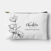Wildflowers line art eenvoudige monogram naam etui (Voorkant)