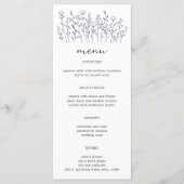 Wildflowers Line Art Elegant Chic Modern CUSTOM Menu (Voorkant)