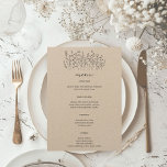 Wildflowers Line Art Elegant Modern Rustiek CUSTOM Menu<br><div class="desc">Gebruik deze lieve wildflower menukaarten voor uw bruiloft, verlovingsfeest, vrijgezellenfeest of ander evenement. Hand getekend door mij voor jou. Volledig bewerkbaar, voeg uw eigen tekst of achtergrondkleur toe. Klik op "personaliseren" om de tekst te bewerken en op "ontwerp bewerken" om lettertypen, kleuren te wijzigen en tekst toe te voegen. Verander...</div>