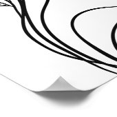 Wildflowers Line Art Zwart-wit Botanisch Poster (Hoek)