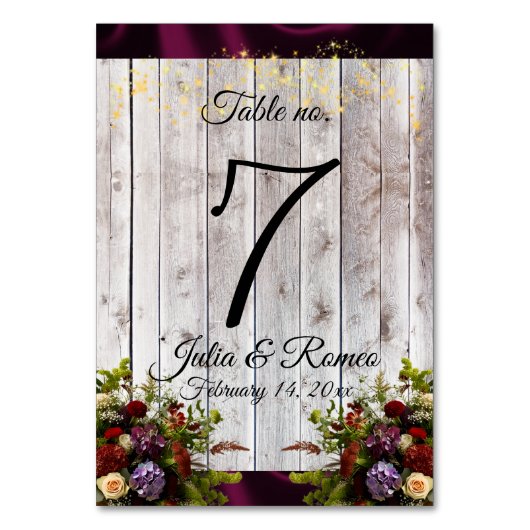 Wildflowers, Lint & Lights - Paarse Kaart (Achterkant)