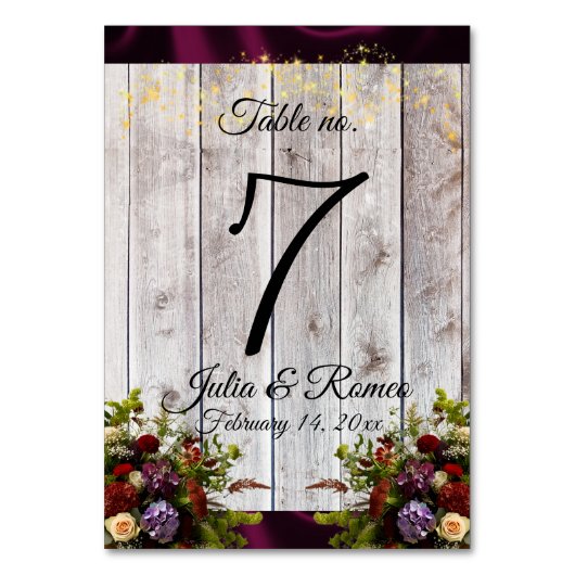 Wildflowers, Lint & Lights - Paarse Kaart (Voorkant)