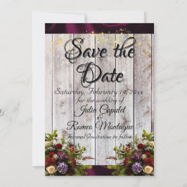 Wildflowers, Lint & Lights - Paarse Save The Date