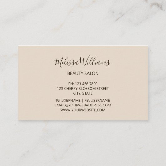 Wildflowers Logo Visitekaartje (Achterkant)