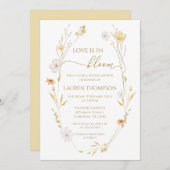 Wildflowers Love is in bloom Bridal Shower Kaart (Voorkant / Achterkant)