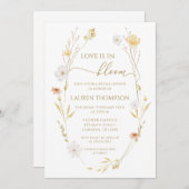 Wildflowers Love is in bloom Bridal Shower  Kaart (Voorkant / Achterkant)