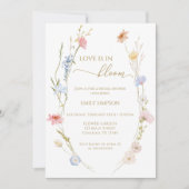 Wildflowers Love is in bloom Bridal Shower  Kaart (Voorkant)