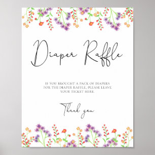 Wildflowers luier raffle poster