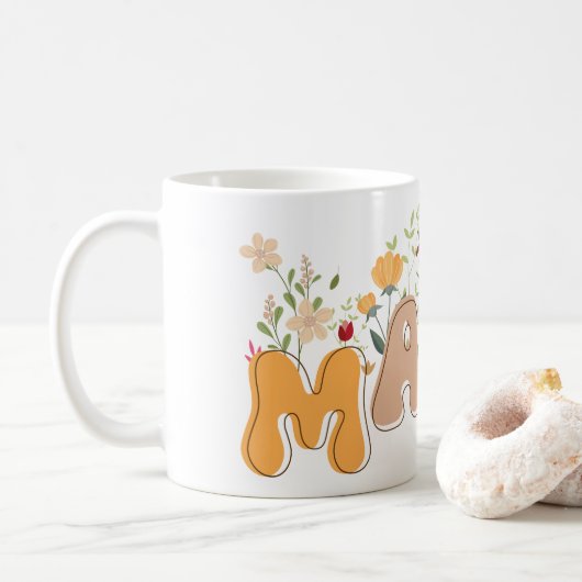 Wildflowers Mama Boho Floral Mok (Met donut)
