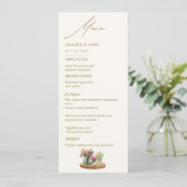 Wildflowers Mason Jar Boho bohemian Wedding Menu (Staand voorkant)
