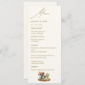 Wildflowers Mason Jar Boho bohemian Wedding Menu (Voorkant / Achterkant)