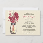 Wildflowers & Mason Jar Vrijgezellenfeest Kaart (Voorkant)