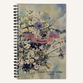Wildflowers Meadow Confucius Quote Pink Journal Notitieboek (Voorkant)