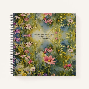 Wildflowers Meadow Franklin Quote Floral Journal Notitieboek