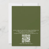 Wildflowers Meadow Rustic Elegant QR Code Wedding Kaart (Achterkant)