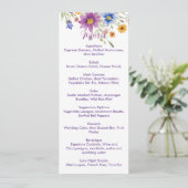 Wildflowers Menu (Staand voorkant)
