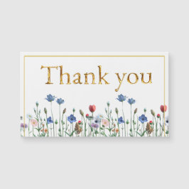 Wildflowers met Elegant Gold Script Bedankt