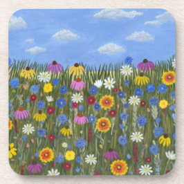 Wildflowers met madeliefjes bier onderzetter