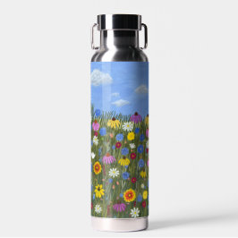 Wildflowers met madeliefjes waterfles